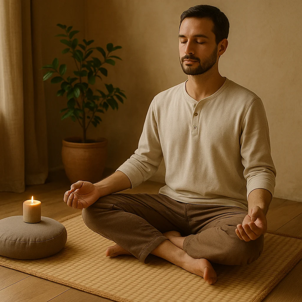 Comparison of meditation mats in different sizes and shapes